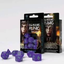 Set Dadi Classici Runici - Viola, Verde