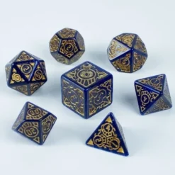 Set Dadi Cthulhu Orrore sull'Orient Express - Blu/Oro