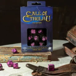 Set Dadi Cthulhu 7th Edition - Nero, Magenta