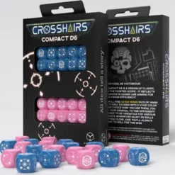 Set Dadi d6 Compact: Crosshairs Blu/Rosa (20)