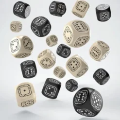 Set Dadi d6 Compact: Fortress Nero/Beige (20)