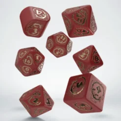 Set Dadi Draconici Modern - Ruby: Rosso, Oro