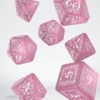 Set Dadi Elfici - Rosa Brillantinato, Bianco
