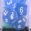 Set Dadi Frosted - Blu/Bianco