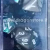 Set Dadi Gemini 6 - Acciaio-Ciano/Bianco