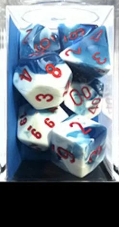 Set Dadi Gemini 7 - Blu Astrale-Bianco/Rosso