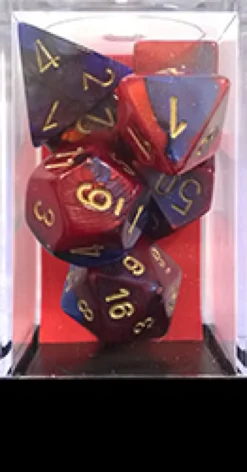 Set Dadi Gemini 2 - Blu-Rosso/Oro