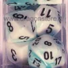 Set Dadi Gemini 4 - Ciano-Bianco/Nero