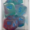 Set Dadi Gemini 8 - Gel Verde-Rosa/Blu