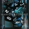 Set Dadi Gemini 5 - Nero-Ciano/Bianco