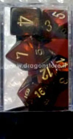 Set Dadi Gemini 3 - Nero-Rosso/Oro