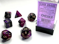 Set Dadi Gemini 4 - Nero-Viola/Oro