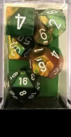 Set Dadi Gemini - Oro-Verde/Bianco