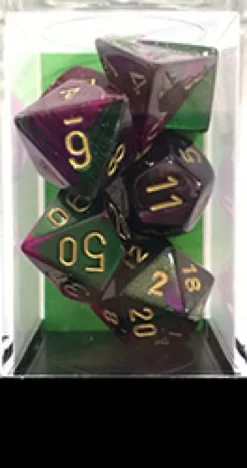 Set Dadi Gemini 3 - Verde-Viola/Oro