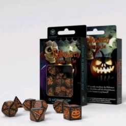Set Dadi Halloween Pumpkin - Nero, Arancione
