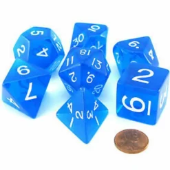 Set Dadi Jumbo in Tubo - Trasparente Blu