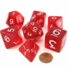 Set Dadi Jumbo in Tubo - Trasparente Rosso