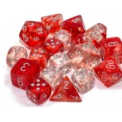 Set Dadi Nebula - Rosso/Argento