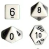 Set Dadi Opachi - Bianco/Nero