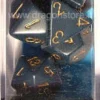 Set Dadi Opachi - Blu Sporco/Oro