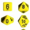 Set Dadi Opachi - Giallo/Nero