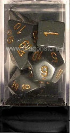 Set Dadi Opachi - Grigio Scuro/Rame