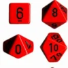Set Dadi Opachi - Rosso/Nero