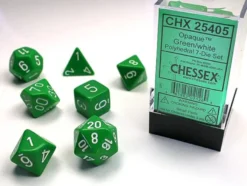 Set Dadi Opachi - Verde/Bianco