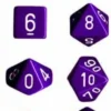 Set Dadi Opachi - Viola/Bianco