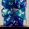 Set Dadi Perlati - Blu/Bianco