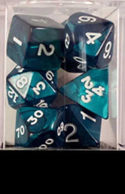 Set Dadi Perlati - Verde Smeraldo/Bianco