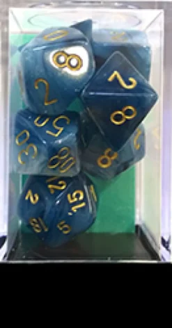 Set Dadi Phantom - Ciano/Oro