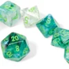 Set Dadi Poliedrici Luminescenti: Borealis - Alga/Verde Chiaro