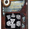 Set Dadi Steampunk Clockwork - Bianco, Nero