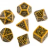 Set Dadi Steampunk - Giallo, Nero