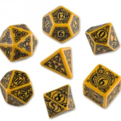 Set Dadi Steampunk - Giallo, Nero
