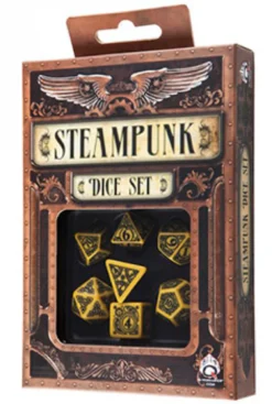 Set Dadi Steampunk - Giallo, Nero