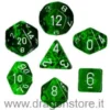 Set Dadi Trasparenti - Verde/Bianco