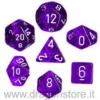 Set Dadi Trasparenti - Viola/Bianco