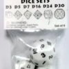 Set 6 Dadi "Who Knew?" - Bianco