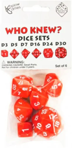Set 6 Dadi "Who Knew?" - Rosso