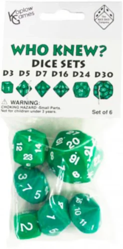 Set 6 Dadi "Who Knew?" - Verde