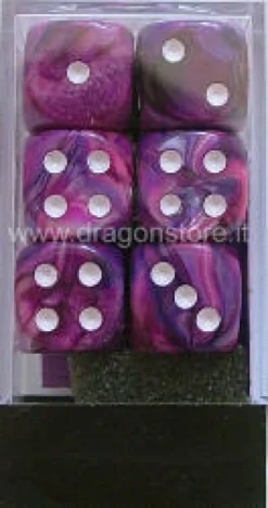 Set 12D6 Festive - Violetto/Bianco