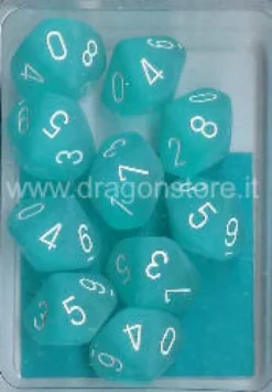 Set 10D10 Frosted - Ciano/Bianco