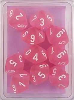Set 10D10 Frosted - Rosa/Bianco