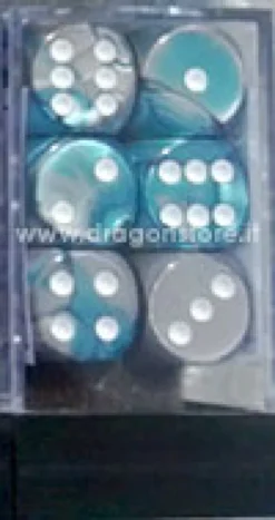 Set 12D6 Gemini 6 - Acciaio-Ciano/Bianco
