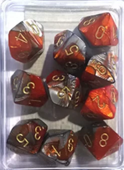 Set 10D10 Gemini 7 - Arancione-Acciaio/Oro