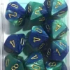 Set 10D10 Gemini 7 - Blu-Ciano/Oro