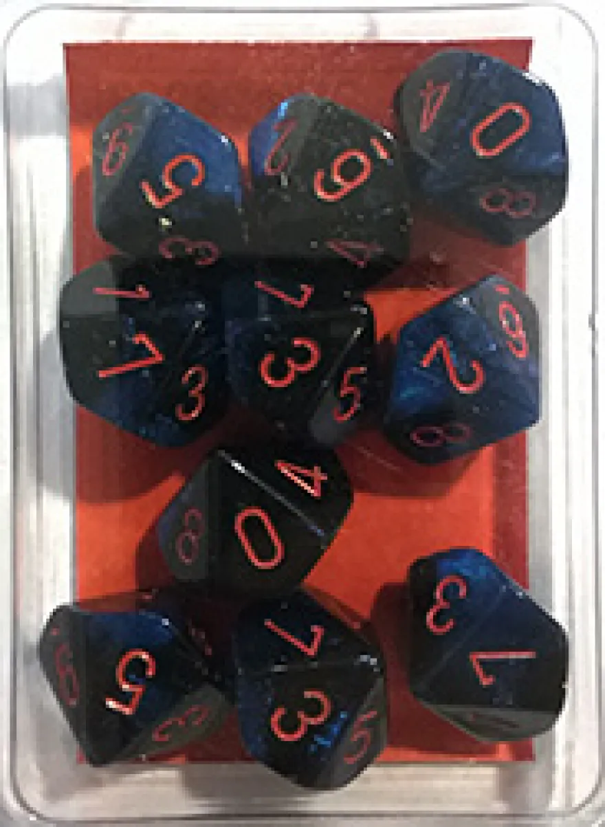 Set 10D10 Gemini 7 - Nero-Notte Stellata/Rosso