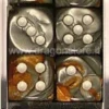 Set 12D6 Gemini - Rame-Acciaio/Bianco